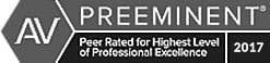 AV | Preeminent | Peer Rated for Highest Level of Professional Excellence | 2017